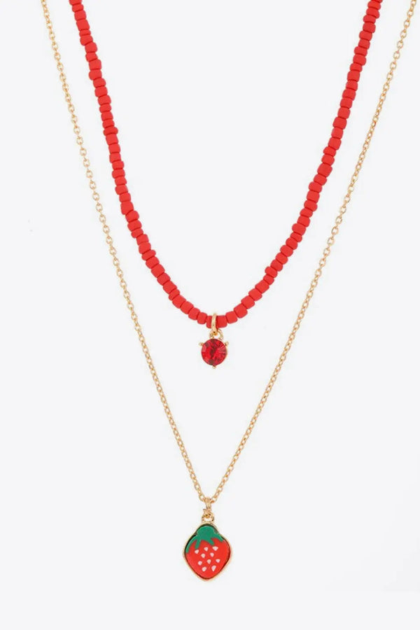 LOVCIA Fruit Pendant Double-Layered Necklace