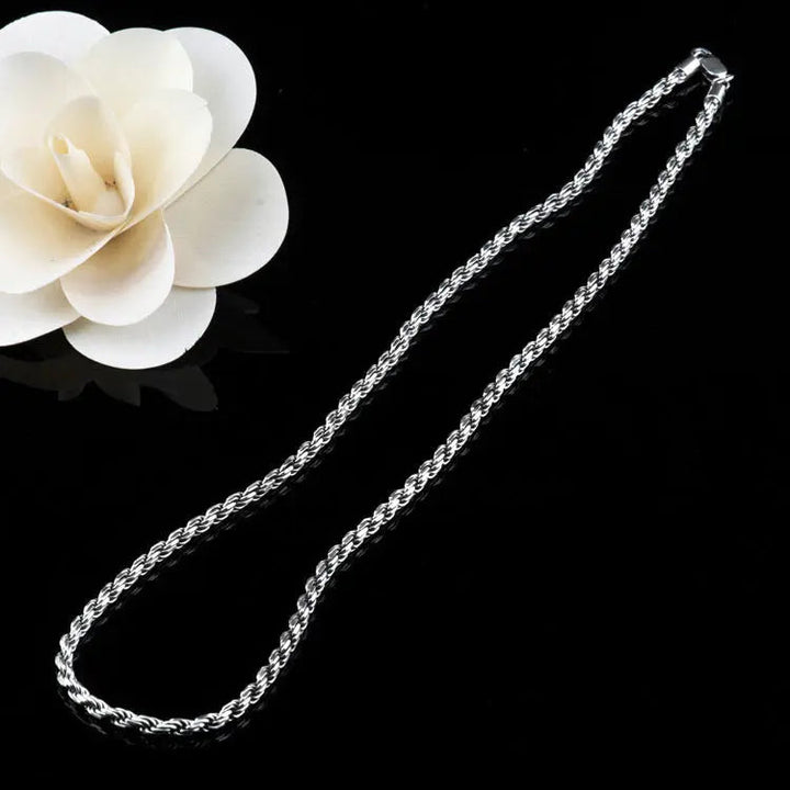 19.7" Snake Chain 925 Sterling Silver Necklace LOVCIA