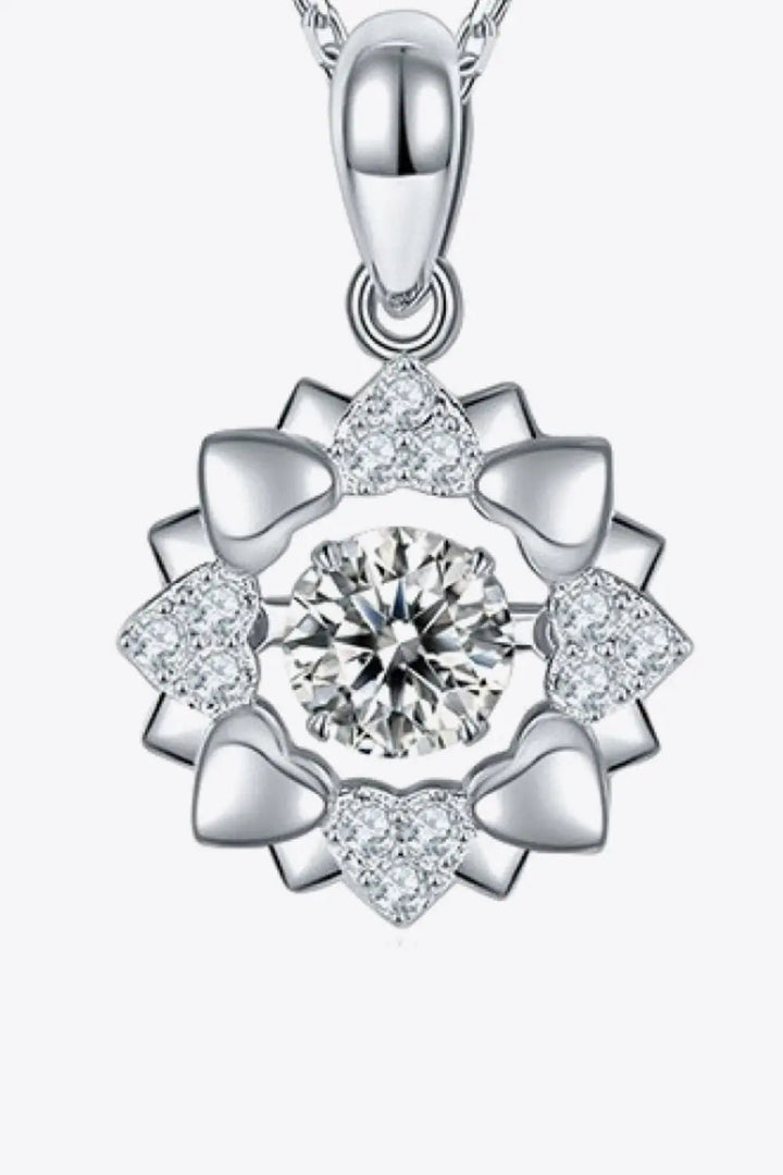 LOVCIA Moissanite Flower Shape Pendant Necklace