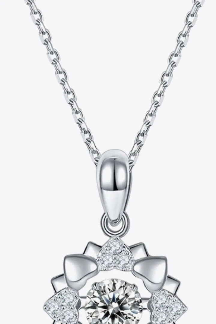 LOVCIA Moissanite Flower Shape Pendant Necklace