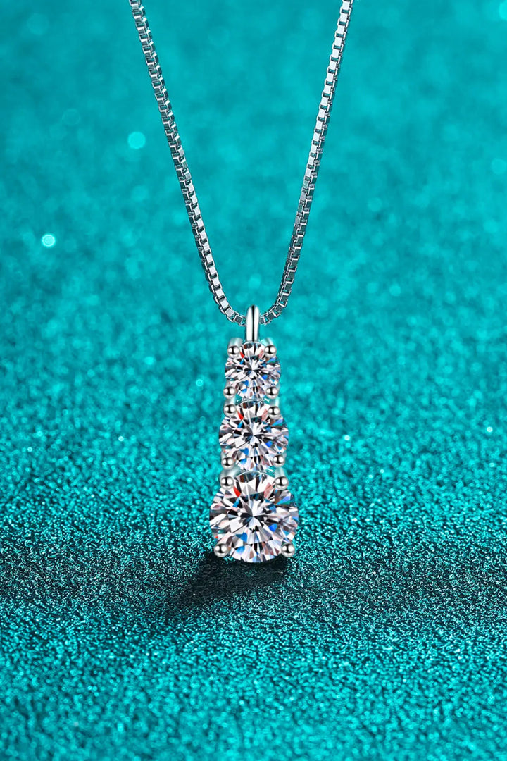 LOVCIA Moissanite Triple-Pendant Necklace