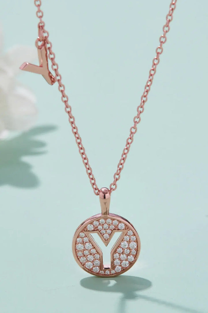 LOVCIA Moissanite U to Z Pendant Necklace