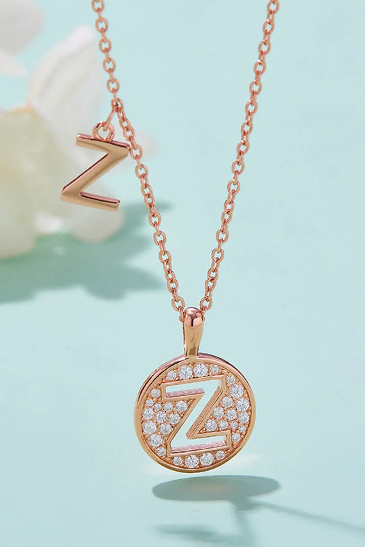 LOVCIA Moissanite U to Z Pendant Necklace