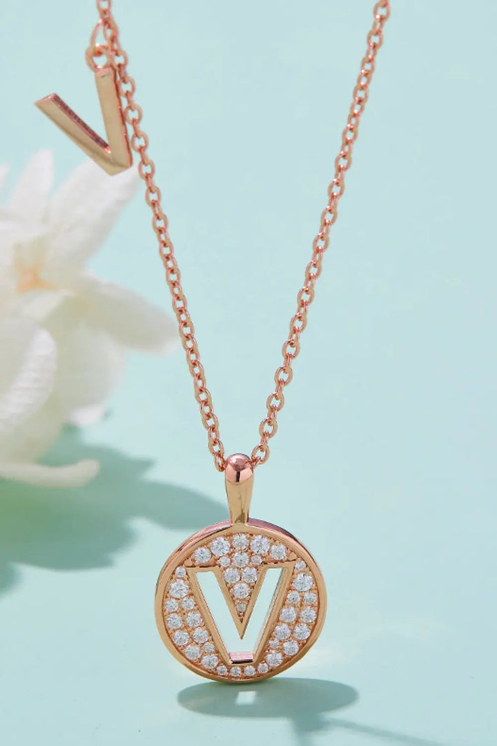 LOVCIA Moissanite U to Z Pendant Necklace