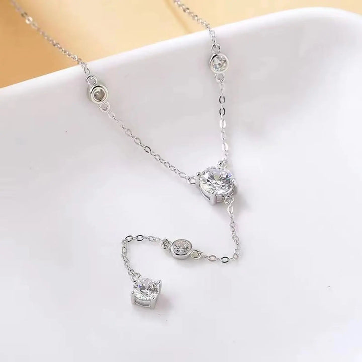 1.5 Carat Moissanite 925 Sterling Silver Necklace LOVCIA