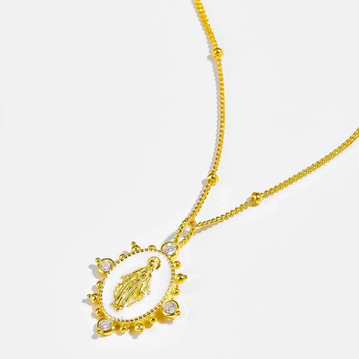 18K Gold-Plated Spring Ring Closure Pendant Necklace LOVCIA