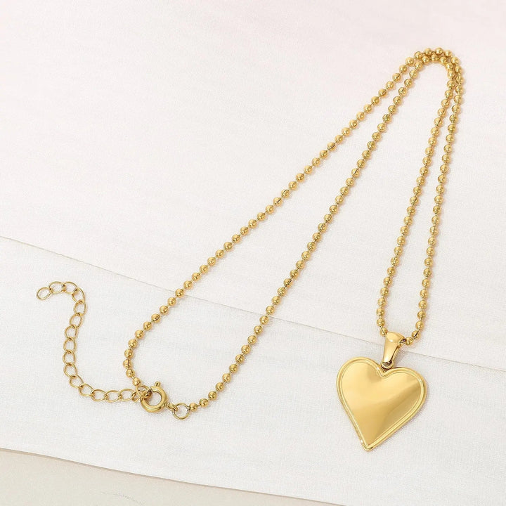 LOVCIA Stainless Steel Heart Pendant Necklace