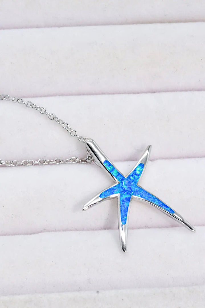 LOVCIA Opal Starfish Pendant Necklace