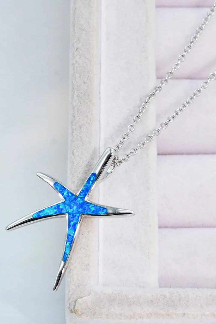 LOVCIA Opal Starfish Pendant Necklace