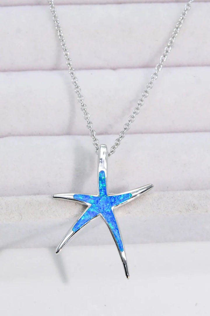 LOVCIA Opal Starfish Pendant Necklace