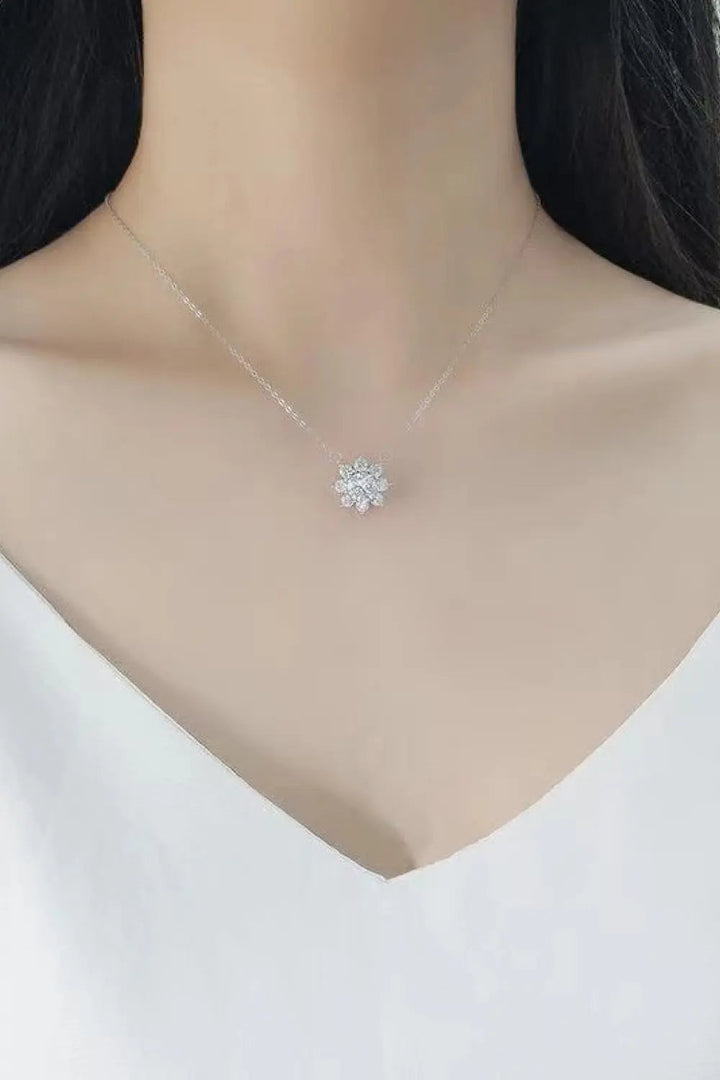 1 Carat Moissanite Floral Pendant Necklace LOVCIA