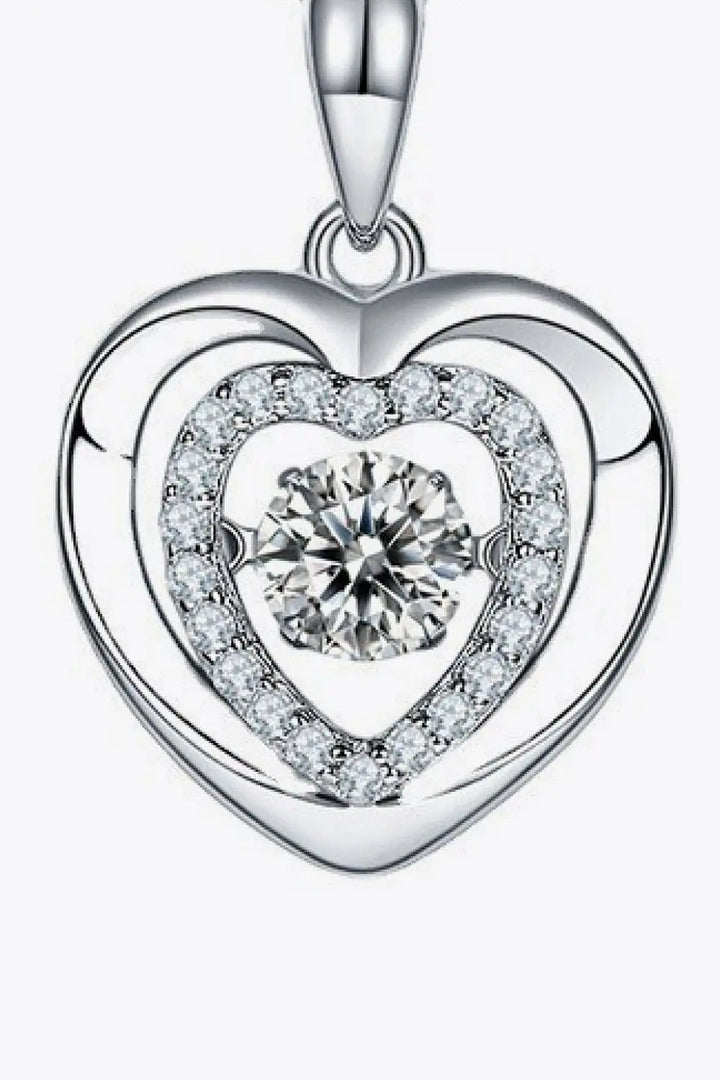 LOVCIA Moissanite Heart Pendant Necklace