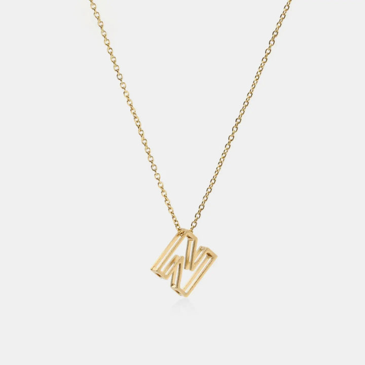 LOVCIA Stainless Steel Letter Pendant Necklace