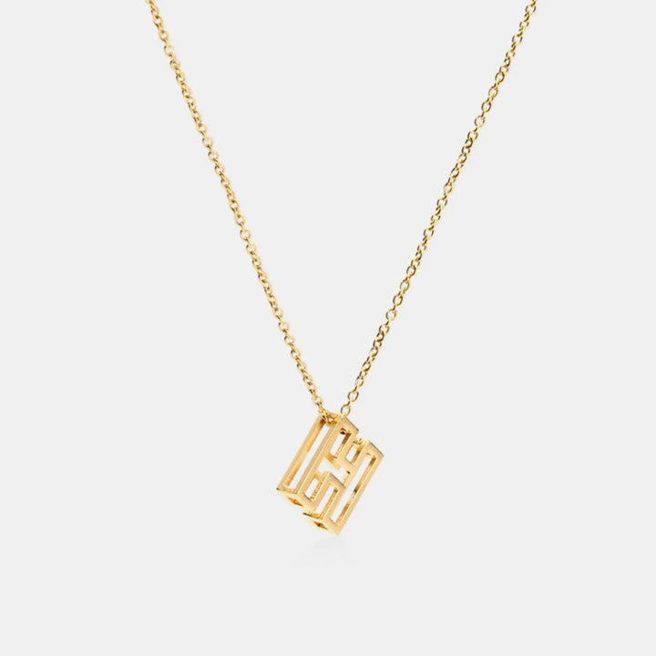 LOVCIA Stainless Steel Letter Pendant Necklace