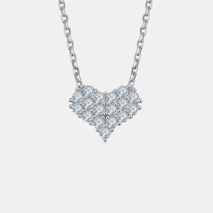 LOVCIA Moissanite 925 Sterling Silver Heart Necklace