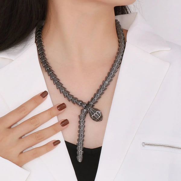 LOVCIA Stainless Steel Snake Shape Necklace