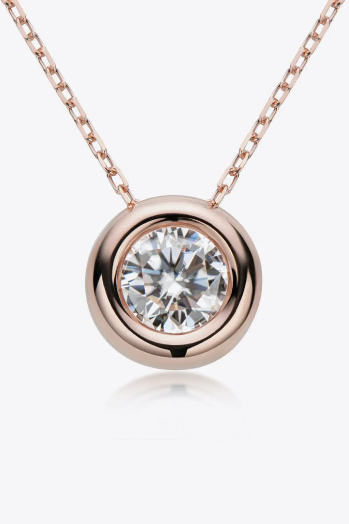 LOVCIA Adored 1 Carat Moissanite Pendant 925 Sterling Silver Necklace