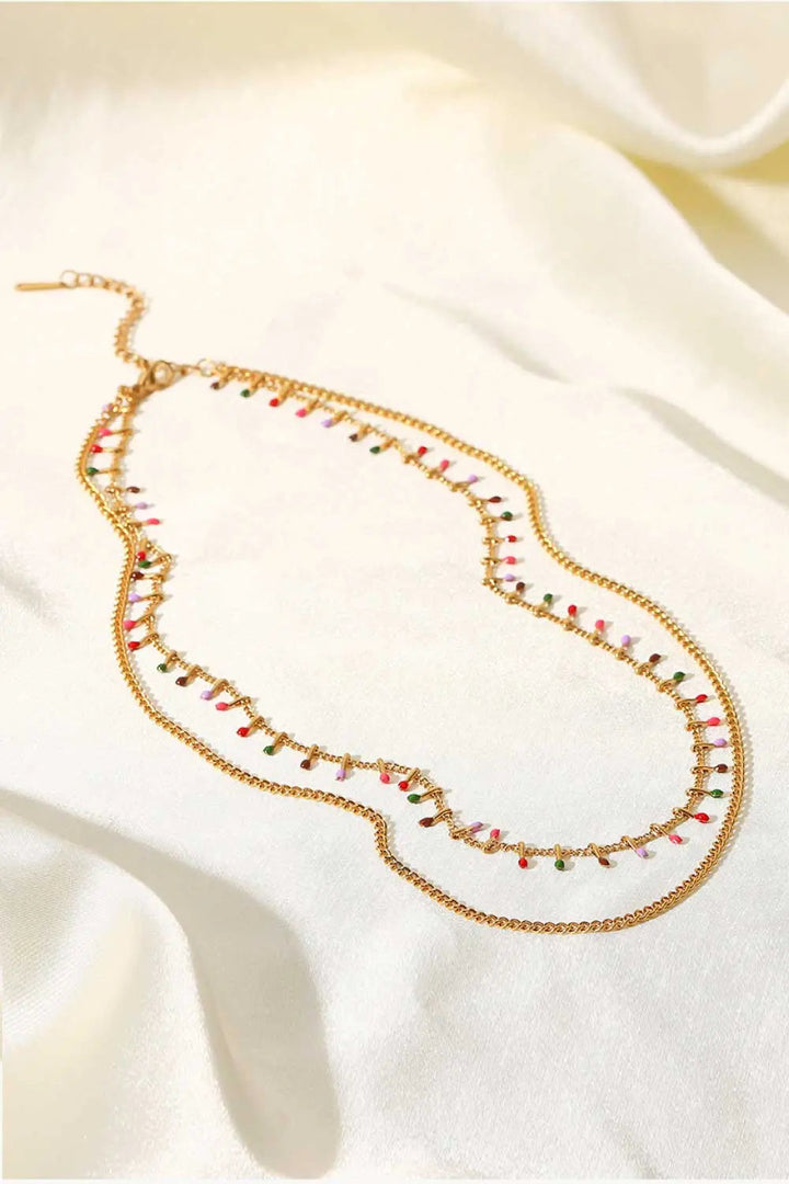 18K Gold-Plated Double-Layered Stainless Steel Necklace LOVCIA