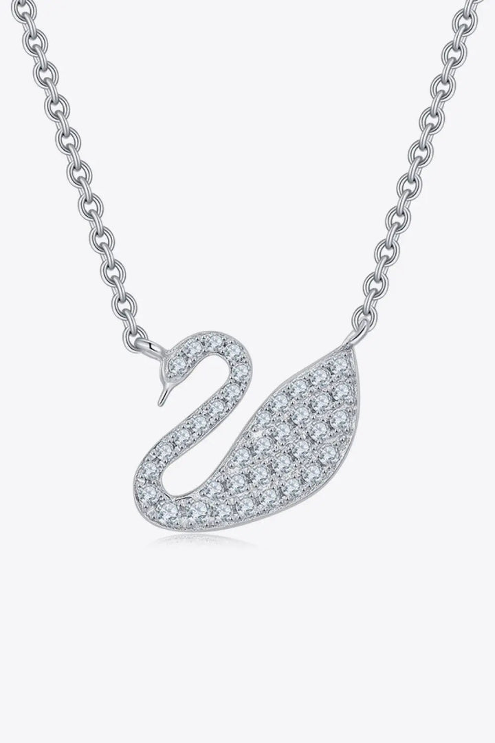 LOVCIA Moissanite Swan 925 Sterling Silver Necklace