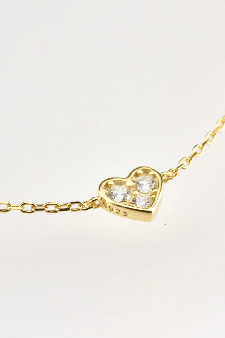 LOVCIA Inlaid Zircon Heart Necklace