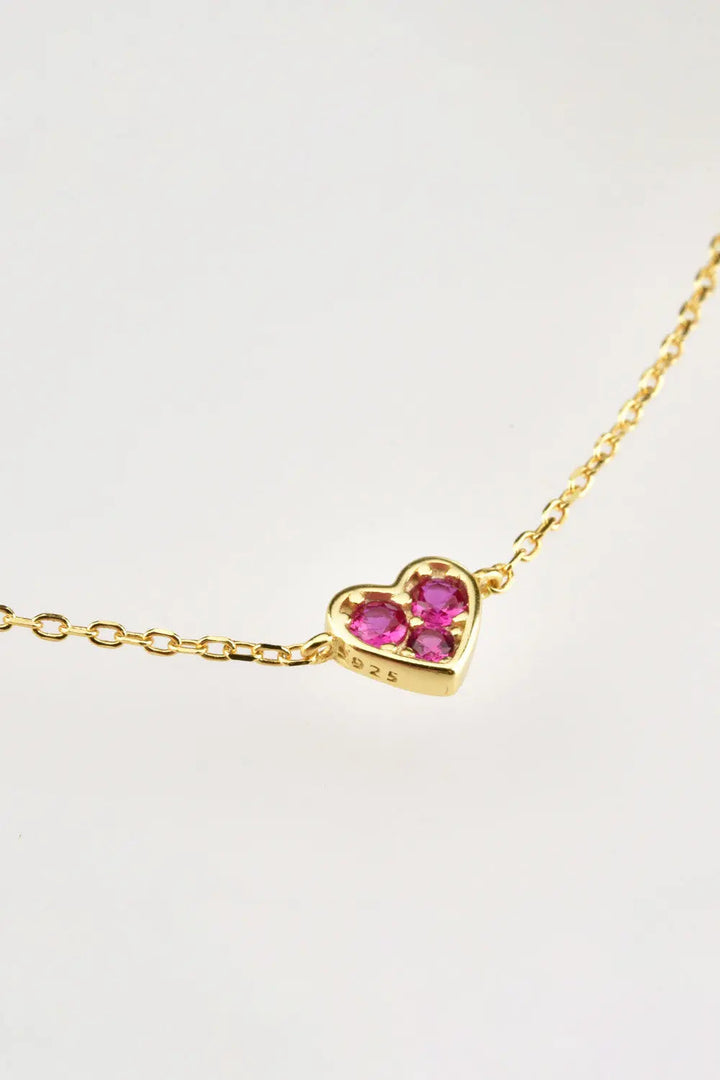 LOVCIA Inlaid Zircon Heart Necklace