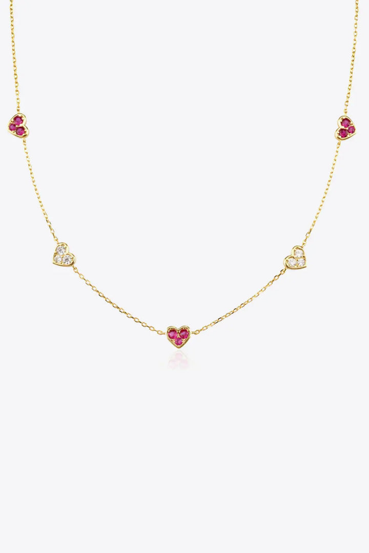 LOVCIA Inlaid Zircon Heart Necklace