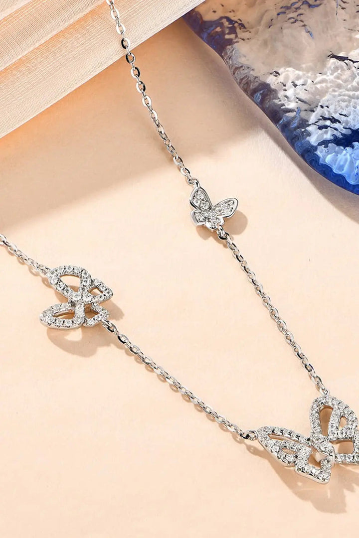 LOVCIA Moissanite Butterfly Shape Necklace