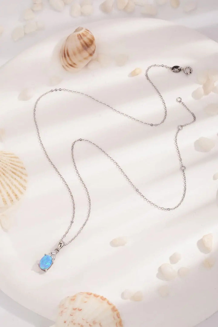 LOVCIA Find Your Center Opal Pendant Necklace