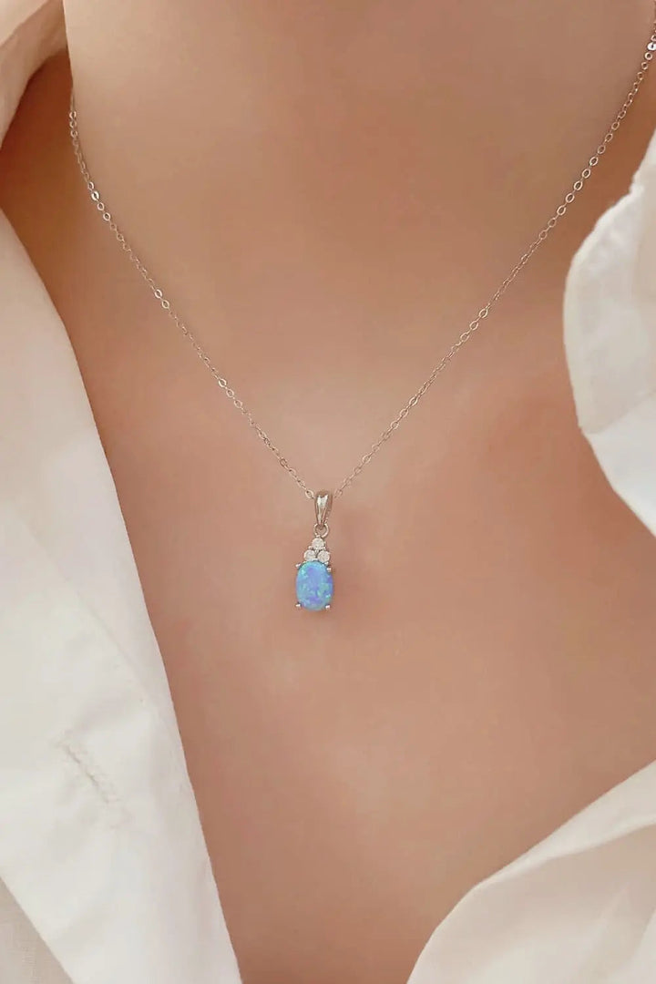 LOVCIA Find Your Center Opal Pendant Necklace