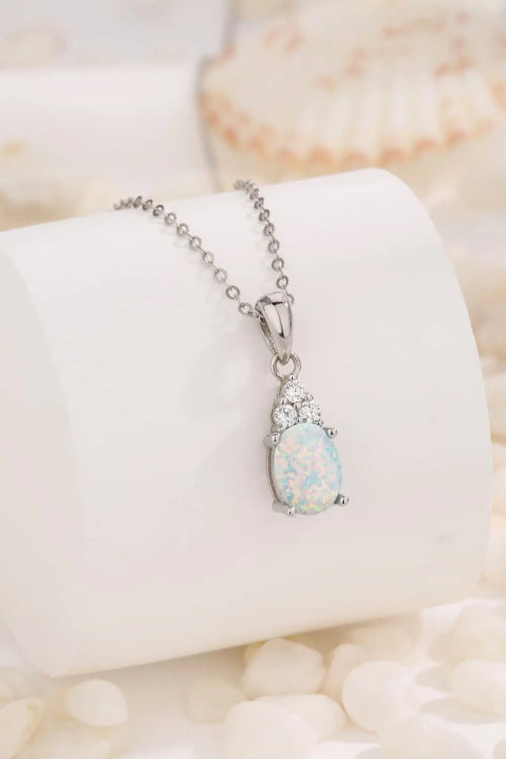 LOVCIA Find Your Center Opal Pendant Necklace