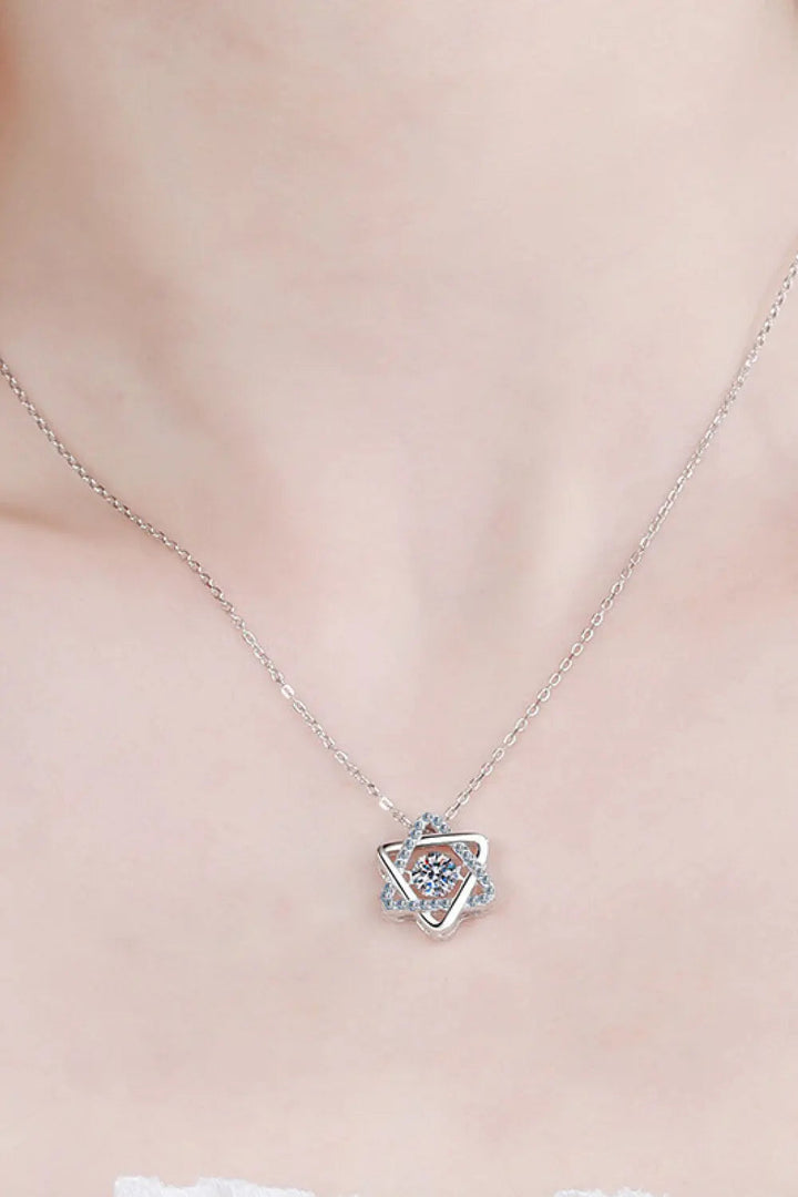 LOVCIA Moissanite Rhodium-Plated Chain-Link Necklace