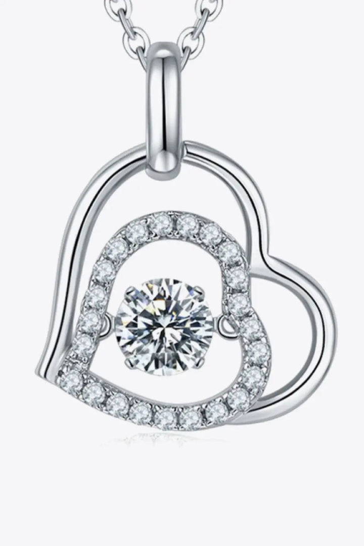 LOVCIA Moissanite Heart Pendant Necklace