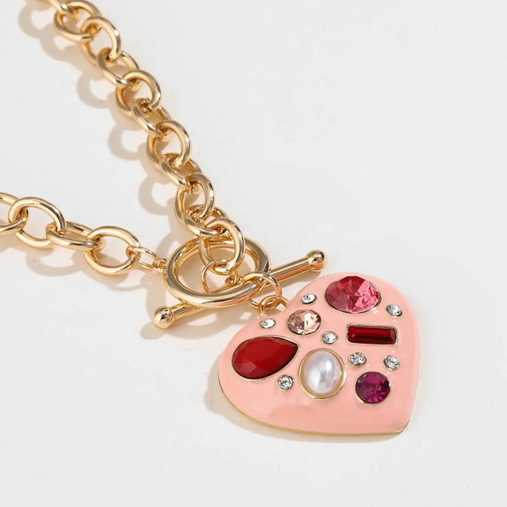 LOVCIA Heart Pendant Alloy Necklace