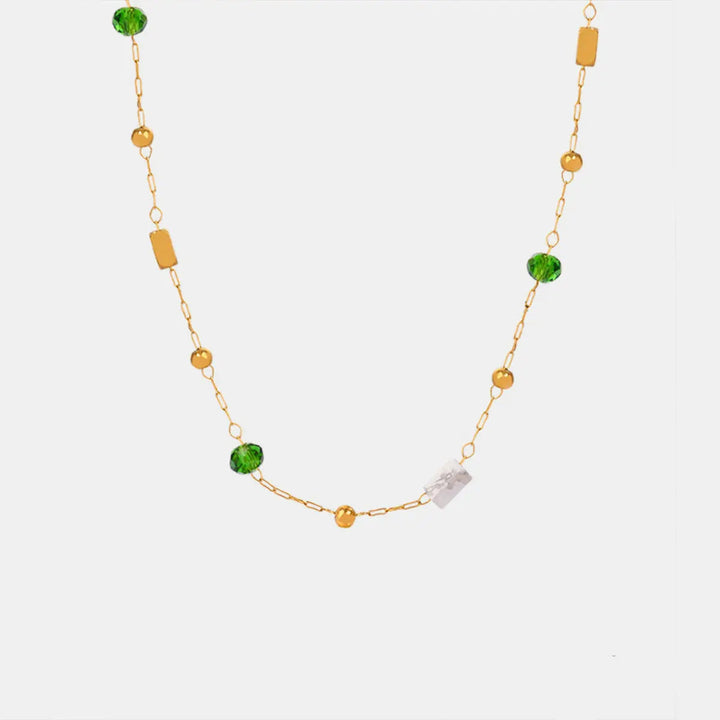 LOVCIA Titanium Steel Gold-plated Bead Necklace