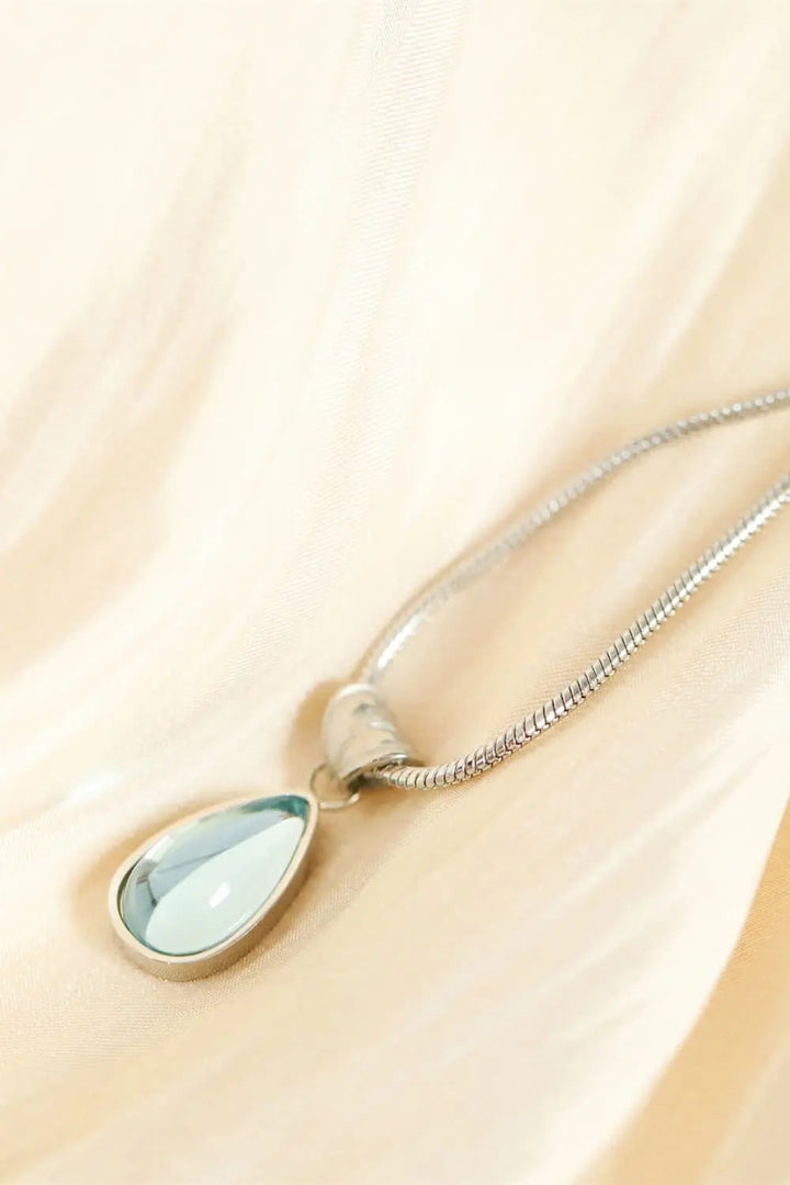 LOVCIA Teardrop Shape Titanium Steel Pendant Necklace