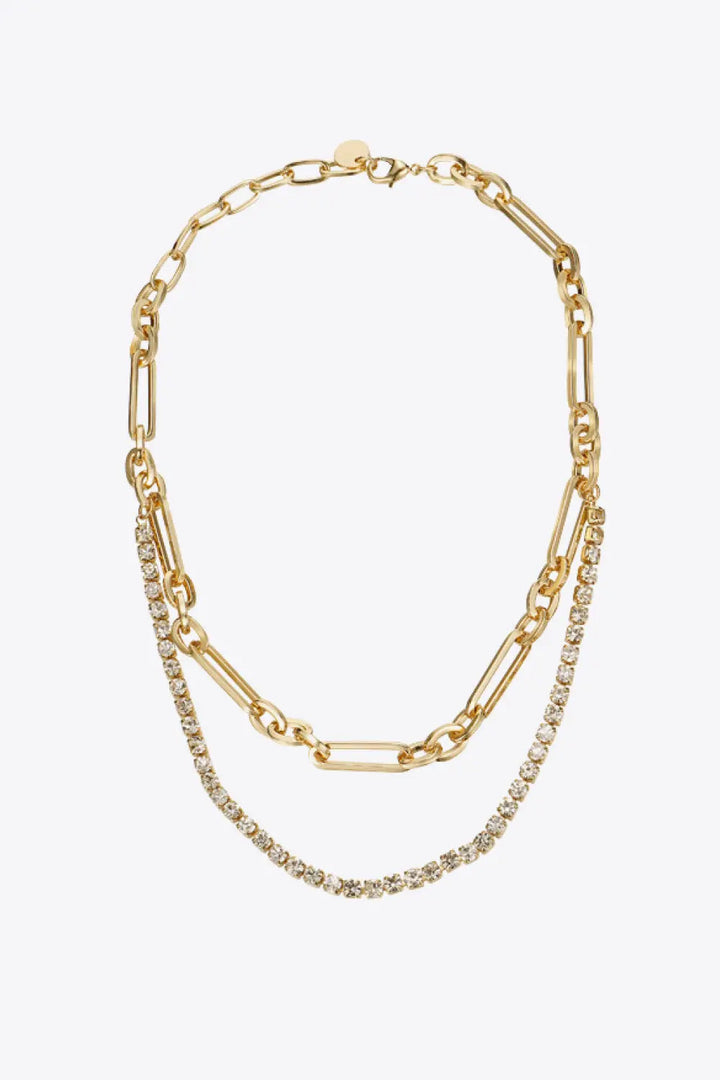 18K Gold Plated Glass Stone Necklace LOVCIA