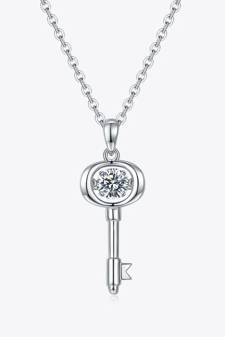 LOVCIA Adored Moissanite Key Pendant Necklace