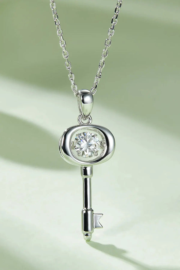 LOVCIA Adored Moissanite Key Pendant Necklace