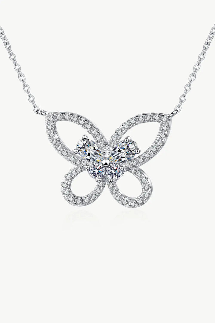 LOVCIA Moissanite Butterfly Pendant Necklace