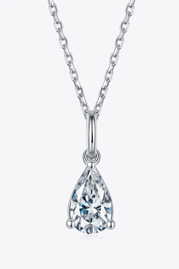 1 Carat Moissanite 925 Sterling Silver Necklace LOVCIA