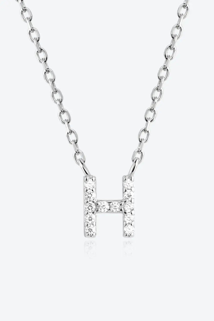 LOVCIA G To K Zircon 925 Sterling Silver Necklace