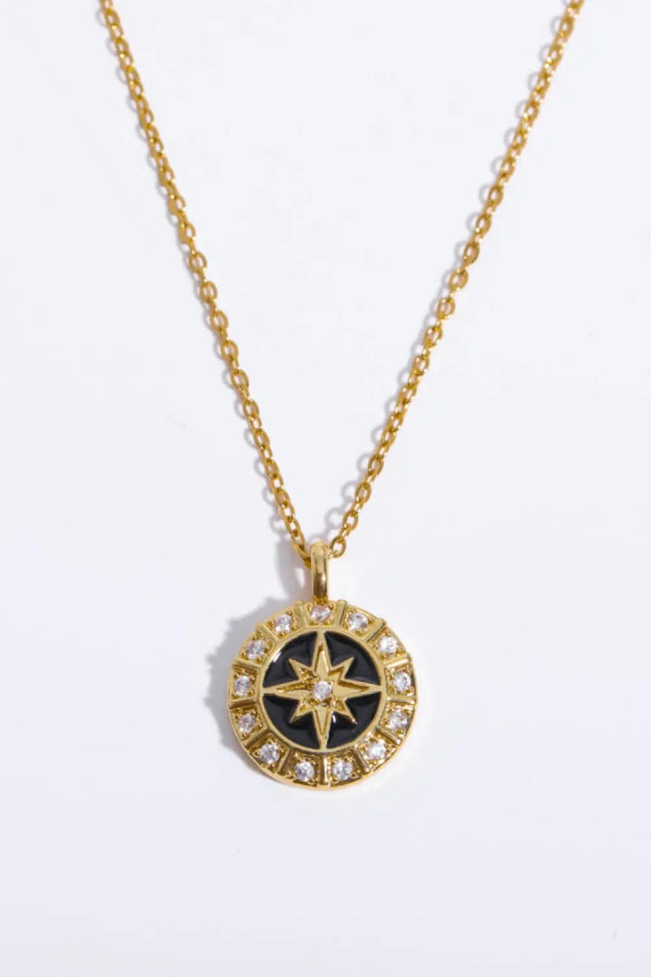 Zircon Decor North Star Pendant Copper Necklace LOVCIA