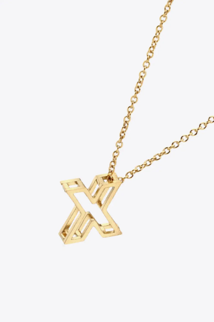 LOVCIA U to Z Letter Pendant Nekclace