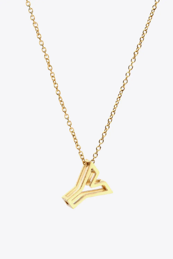 LOVCIA U to Z Letter Pendant Nekclace