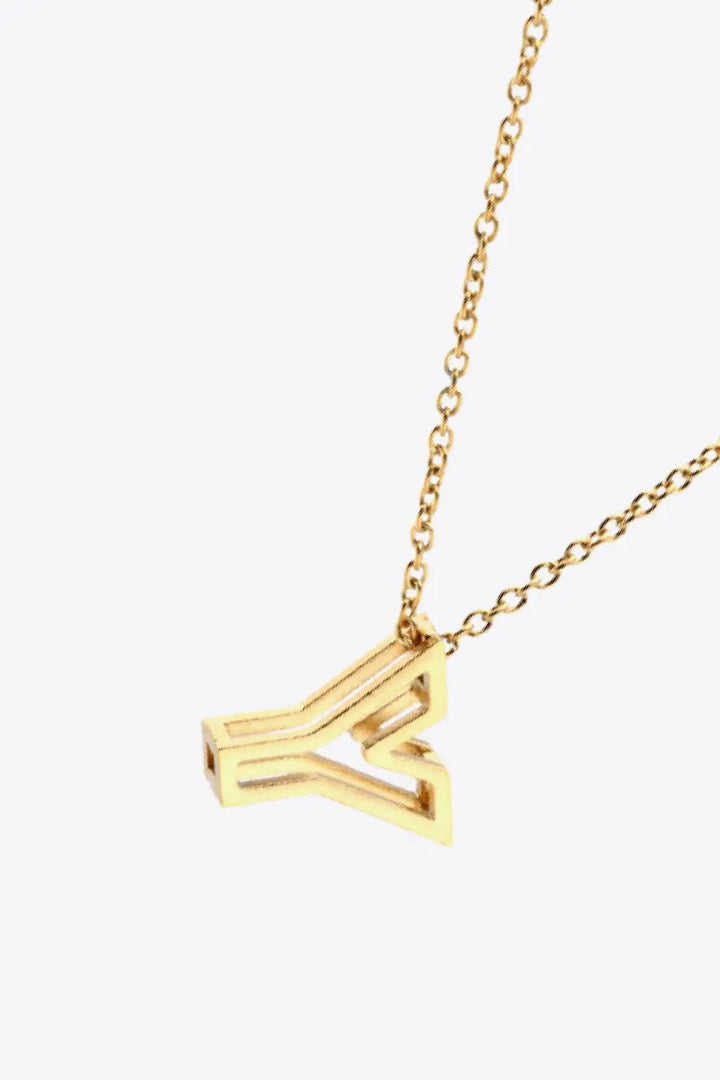 LOVCIA U to Z Letter Pendant Nekclace