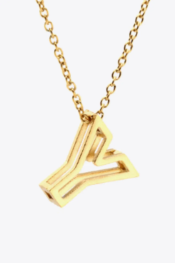 LOVCIA U to Z Letter Pendant Nekclace