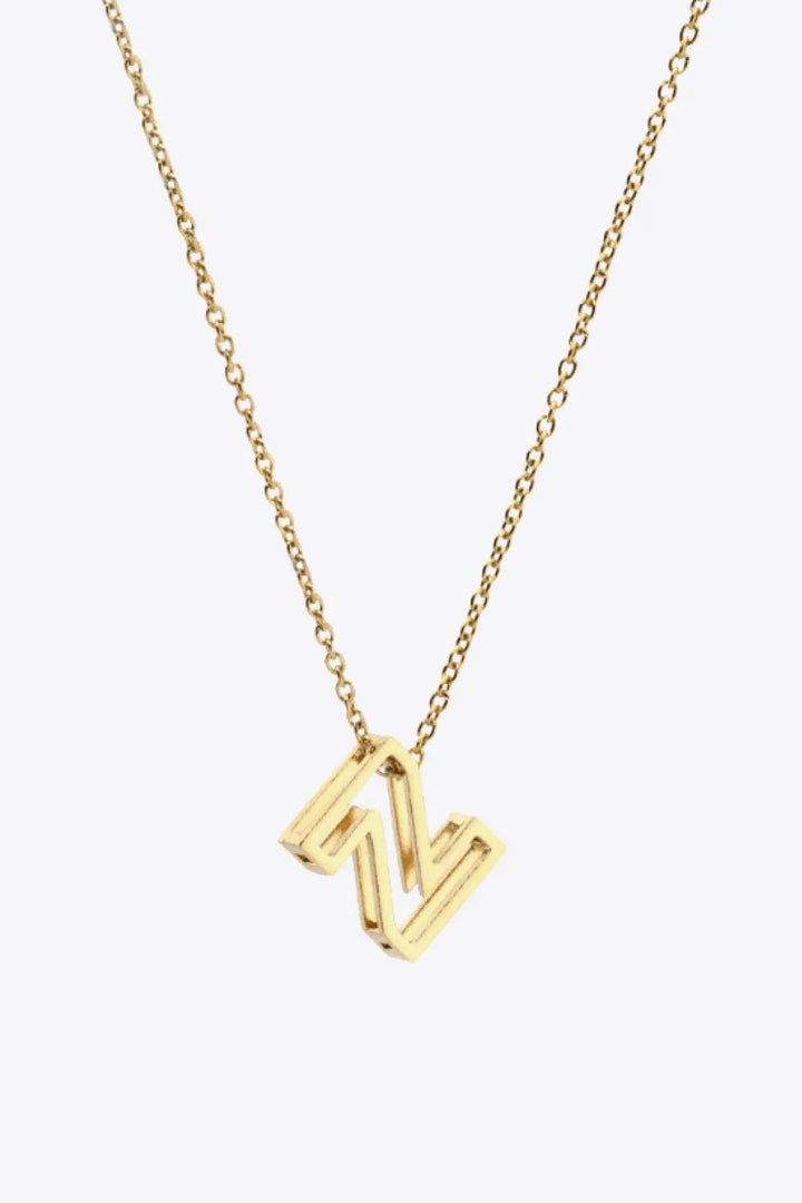 LOVCIA U to Z Letter Pendant Nekclace