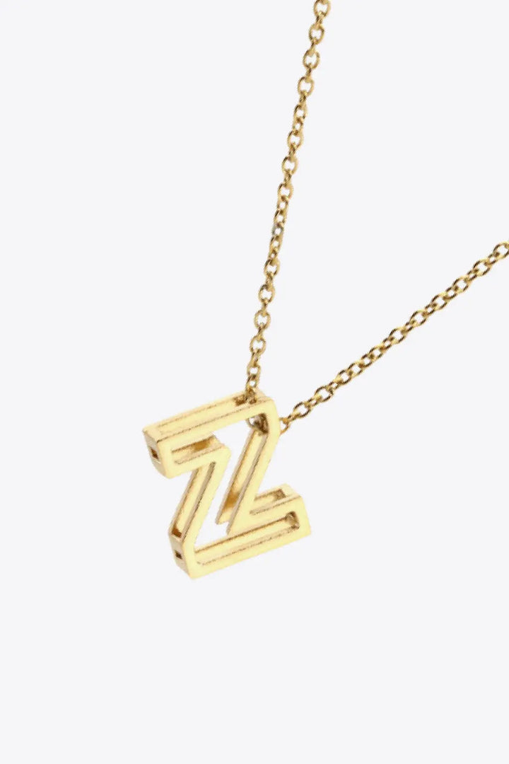 LOVCIA U to Z Letter Pendant Nekclace