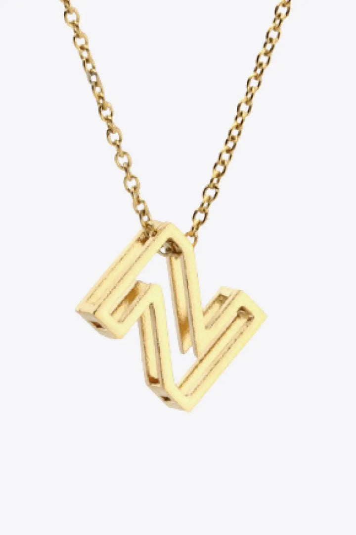 LOVCIA U to Z Letter Pendant Nekclace