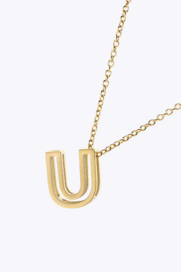 LOVCIA U to Z Letter Pendant Nekclace